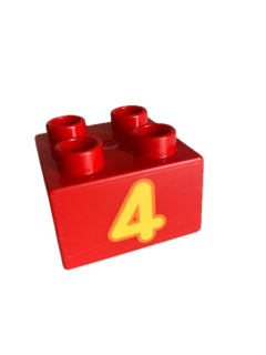 Lego® Duplo® kostka s číslem 4